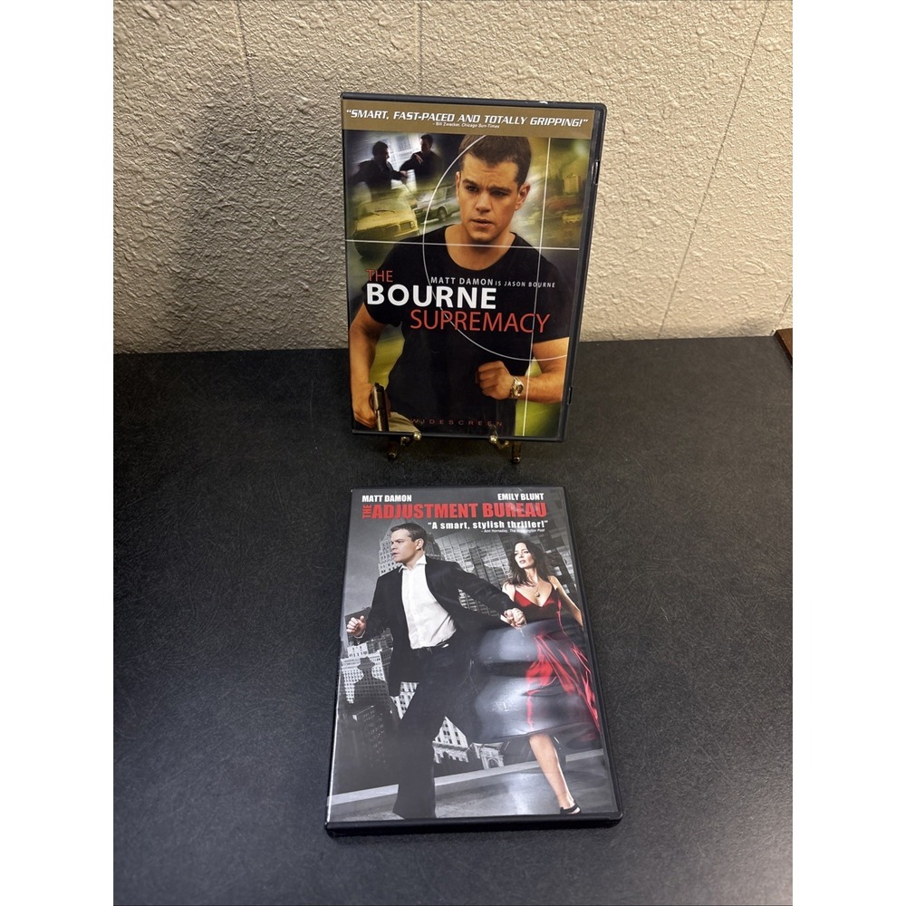 Lot 2 DVDs~Matt Damon~The Bourne Supremacy~The Adjustment Bureau